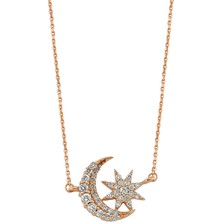 Bee Goddess Venus Star Pırlantalı Kadın Altın Kolye
