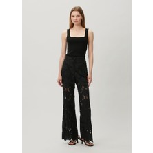 Sandro Amani Siyah Dantelli Pantolon