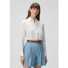 Polo Ralph Lauren Classic Fit Beyaz Keten Gömlek
