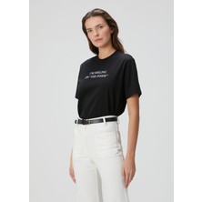 Victoria Beckham Siyah Baskılı T-Shirt