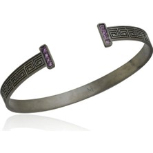 Melie Jewelry Marcus 925 Ayar Gümüş Ametist Bileklik