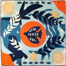 Folie Living In The Eye Of The Sun Renkli Ipek Kadın Fular 55 cm
