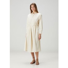 Polo Ralph Lauren Krem Midi Gömlek Elbise
