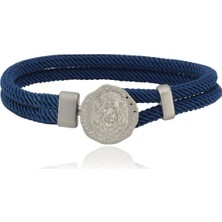Melie Jewelry Leo 925 Ayar Gümüş Ipli Erkek Bileklik