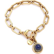 Mon Reve Dust Lapis Charm Altın Kaplama Kadın Zincir Bileklik