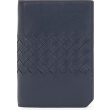 Bottega Veneta Lacivert Erkek Deri Pasaportluk