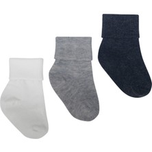 Lille Trove Renkli Yenidoğan Unisex Bebek 3'lü Çorap Seti