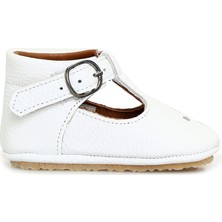 Atelier by Baby Violet Beyaz El Yapımı Unisex Bebek Deri Ayakkabı