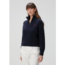 Polo Ralph Lauren Lacivert Saç Örgü Kazak