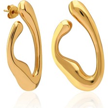 Nayra Jewelry Enchanting 925 Ayar Gümüş Üzeri 18 Ayar Mikron Altın Kaplama Kadın Küpe