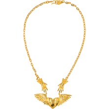 Maison Mara Divine Wings Bronz 22 Ayar Altın Kaplama Kadın Kolye