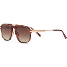 Hermossa Popstar Hm 1747 C4 Havana Altın Rengi Metal Unisex Güneş Gözlüğü
