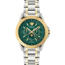 Versace VRSCVE0K00325 Altın Rengi Metalik Gri Çelik Erkek Kol Saati