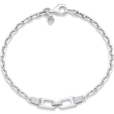 Aleyna Cebeci Jewelry Clamp 925 Ayar Gümüş Erkek Bileklik