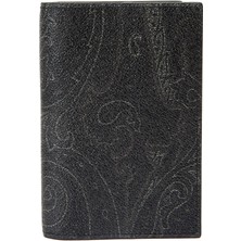 Etro Siyah Şal Desenli Pasaportluk