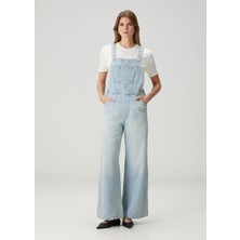 7 For All Mankind Dungarees Açık Mavi Cep Detaylı Denim Tulum