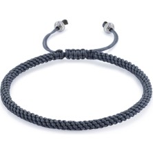AtolyeWolf Knot Gri Erkek Gümüş Bileklik