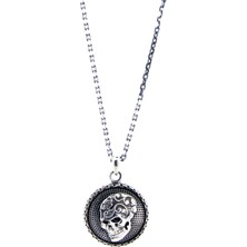 Boga Warrior Chain Shield Skull Erkek Gümüş Kolye