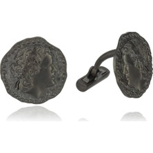 Melie Jewelry Marcus 925 Ayar Gümüş Oksitli Erkek Kol Düğmesi