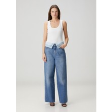 7 For All Mankind Slouchy Wide Leg Mavi Jean Pantolon