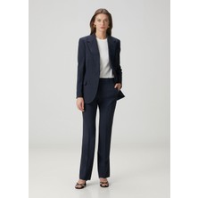 Theory Slim Fit Lacivert Yün Pantolon
