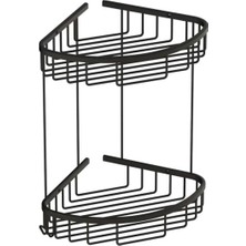Empressco Deppot Oval Şampuanlık 19X19 - 2 Kat - Mat Siyah A.502.MS