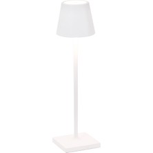 Zafferano Poldina Beyaz Micro Şarjlı LED Masa Lambası