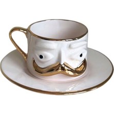 Todandco Hulusi Bey Gold Mustache Seramik Çay Fincanı