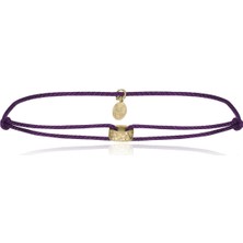 Melie Jewelry Hammered 925 Ayar Gümüş Kaplama Ipli Erkek Bileklik