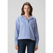 Lauren Ralph Lauren Mavi Beyaz Çizgili Gömlek