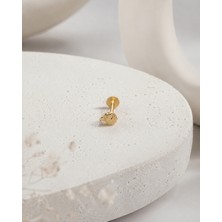 Sarezza Gold 14 Ayar Altın Kartal Figürlü Tragus Piercing Küpe