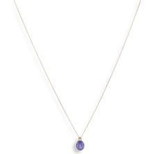 Ginza Design Jewelry Biggee Tanzanite Pırlanta Taşlı 14 Ayar Altın Kadın Kolye