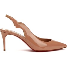 Christian Louboutin Hot Chick Sling Nude Deri Topuklu Ayakkabı