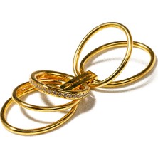Gold Kadın Altın Kaplama Yüzük