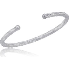 Melie Jewelry Twist 925 Ayar Gümüş Erkek Bileklik