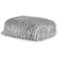Rumija Home Gri Luxury Suni Kürk Throw Battaniye 140 x 190 cm
