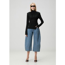 The Attico Curved Fit Mavi Jean Pantolon