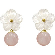 Alegoria Jewellery Cleito Pembe Bonbon 24 Ayar Altın Kaplama 925 Ayar Gümüş Kadın Küpe