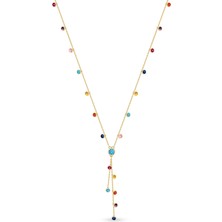 Orena Jewelry Rainbow Layer 14 Ayar Altın Kadın Kolye