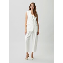  club kırık beyaz pileli twill pantolon