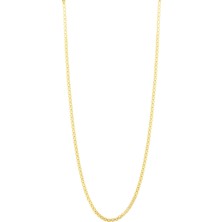 Safir Mücevher Hasır Örme 14 Ayar Altın Zincir Unisex Kolye