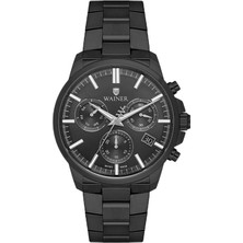 Wainer WA.16200-F Siyah Çelik Erkek Kol Saati