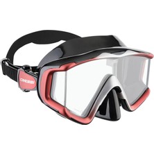Cressi Liberty Black Red Silver Unisex Dalış ve Yüzme Maskesi
