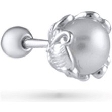 Ecru Atelier Aria Mayorka Inci 925 Ayar Gümüş Kadın Tragus Piercing Küpe
