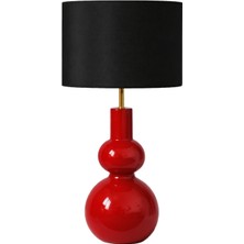Tags Design Milot Bordo Ahşap Abajur