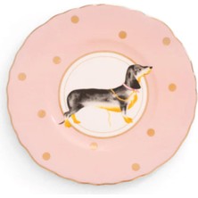 Yvonne Ellen Animals Köpek Porselen Tabak
