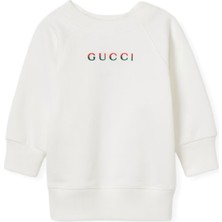 Gucci Beyaz Unisex Bebek Sweatshirt