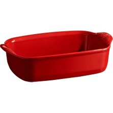 Emile Henry Kırmızı Seramik Dikdörtgen Fırın Kabı 22 cm