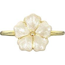 Alegoria Jewellery Bavella Beyaz Mineli 24 Ayar Altın Kaplama 925 Ayar Gümüş Kadın Yüzük