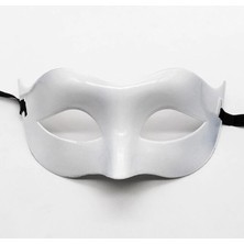 Raftan Topla Beyaz Renk Masquerade Kostüm Partisi Venedik Balo Maskesi